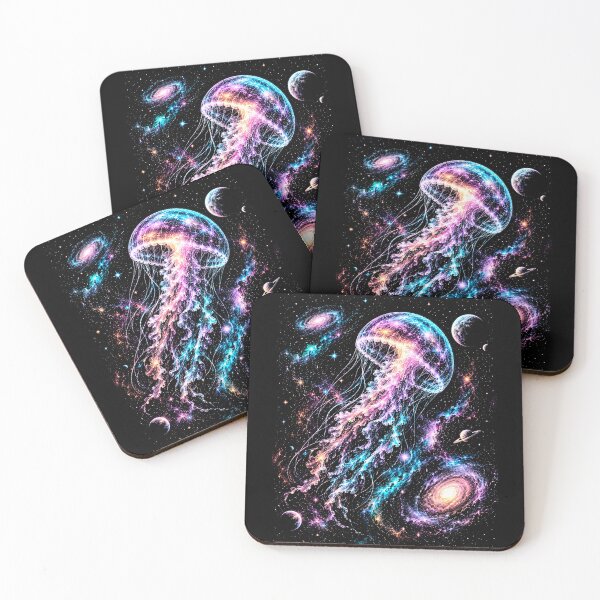 Item preview, Glowing Celestial Jellyfish Galaxy Diving Space Galaxy Night Sky designed and sold by SOUFIANE1991.
