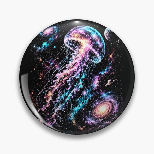 Item preview, Glowing Celestial Jellyfish Galaxy Diving Space Galaxy Night Sky designed and sold by SOUFIANE1991.