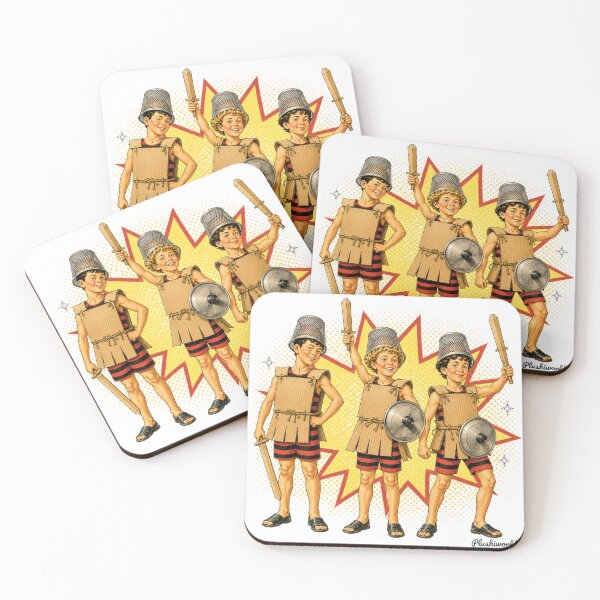Item preview, Cardboard Knights – Retro Pop Art Childhood Adventure | Plushiworld™ designed and sold by PLUSHIWORLDtm.
