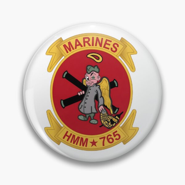 Item preview, USMC HMM-765 "Winged Angel" Squadron Insignia Patch designed and sold by CharlieDesings.
