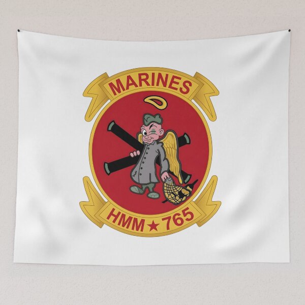 Item preview, USMC HMM-765 "Winged Angel" Squadron Insignia Patch designed and sold by CharlieDesings.