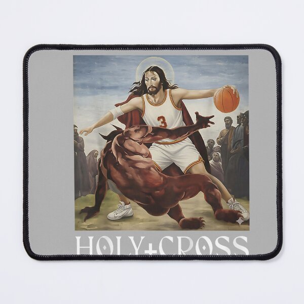 Item preview, Funny Holy Cross Jesus Crossing Satan Basketball Christian designed and sold by GreggRoss.