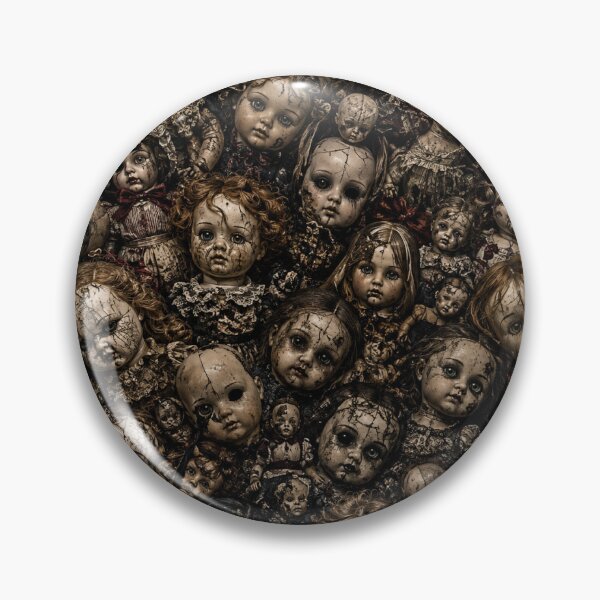 Item preview, Creepy Antique Doll Pattern | Haunted Porcelain Dolls All Over Print | Gothic Horror Seamless Texture designed and sold by getpressedshirt.