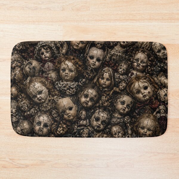 Item preview, Creepy Antique Doll Pattern | Haunted Porcelain Dolls All Over Print | Gothic Horror Seamless Texture designed and sold by getpressedshirt.