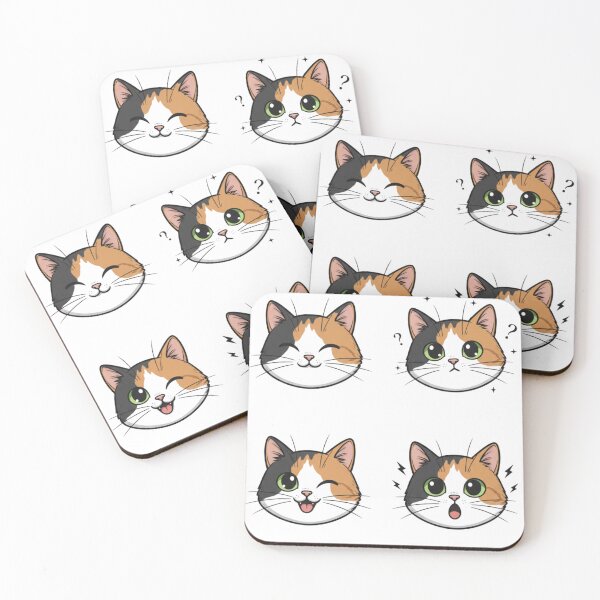 Item preview, Calico Cat Moods: Kawaii Expressions and Anime Reactions designed and sold by OlgaLuna_Designs.
