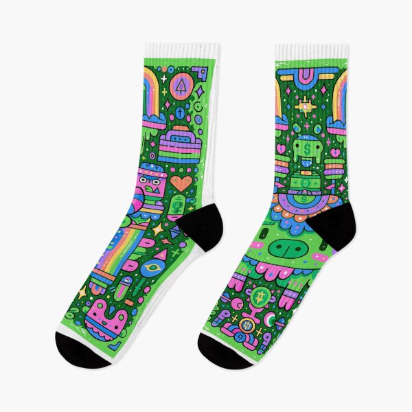 Item preview, Vibrant Lucky Bull Spirit: Maximalist Kawaii Art designed and sold by Romgora.
