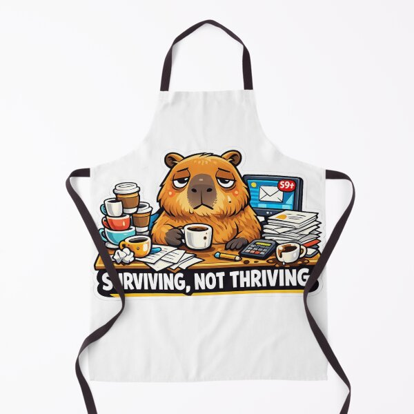 Item preview, Surviving Not Thriving Capybara Sticker designed and sold by Herodestroyer.