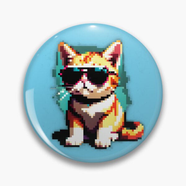 Item preview, Pixel cat in sunglasses 2 designed and sold by tarkone.