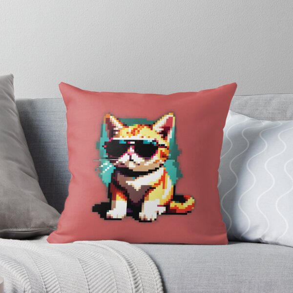 Item preview, Pixel cat in sunglasses 2 designed and sold by tarkone.