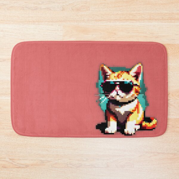 Item preview, Pixel cat in sunglasses 2 designed and sold by tarkone.
