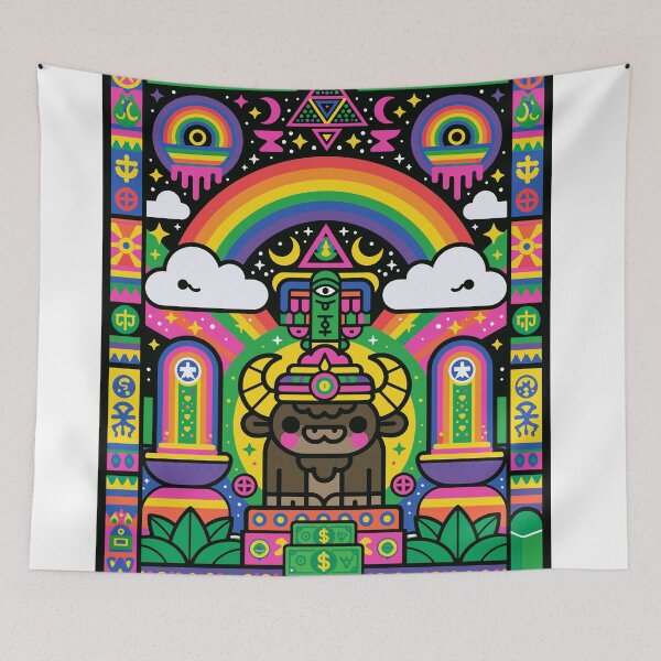 Item preview, Vibrant Cosmic Bull: Mystical Good Fortune designed and sold by Romgora.