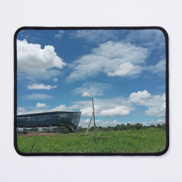 Item preview, Bright Blue Sky and Fluffy White Clouds Over Green Field designed and sold by Dollacha.