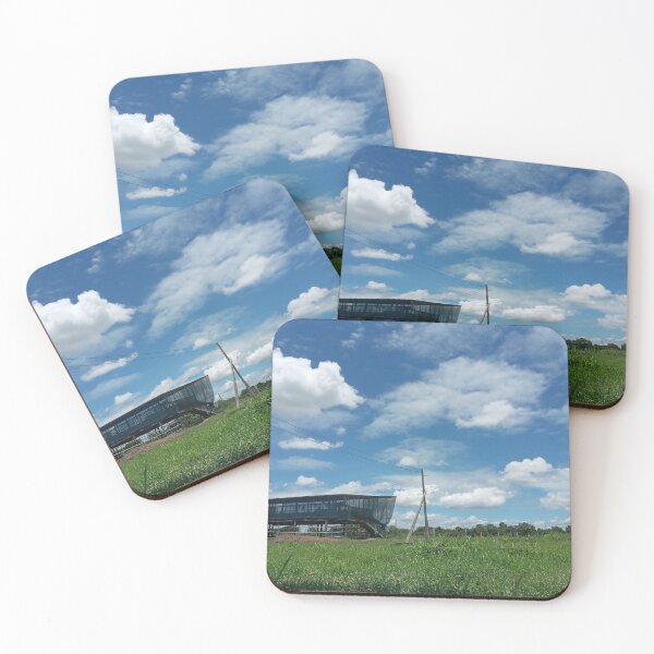 Item preview, Bright Blue Sky and Fluffy White Clouds Over Green Field designed and sold by Dollacha.