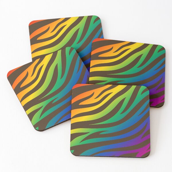 Item preview, Modern Graphic Zebra Print Pattern - Bright Rainbow designed and sold by Frohyou.