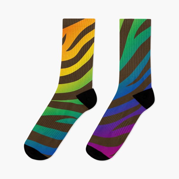 Item preview, Modern Graphic Zebra Print Pattern - Bright Rainbow designed and sold by Frohyou.