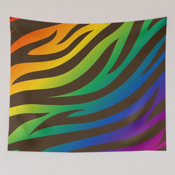 Item preview, Modern Graphic Zebra Print Pattern - Bright Rainbow designed and sold by Frohyou.