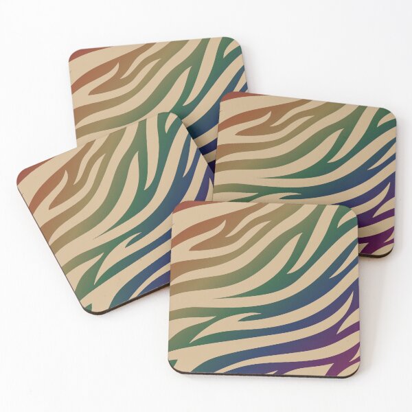 Item preview, Modern Graphic Zebra Print Pattern - Dark Rainbow designed and sold by Frohyou.