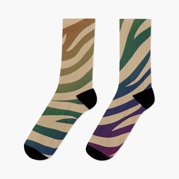 Item preview, Modern Graphic Zebra Print Pattern - Dark Rainbow designed and sold by Frohyou.