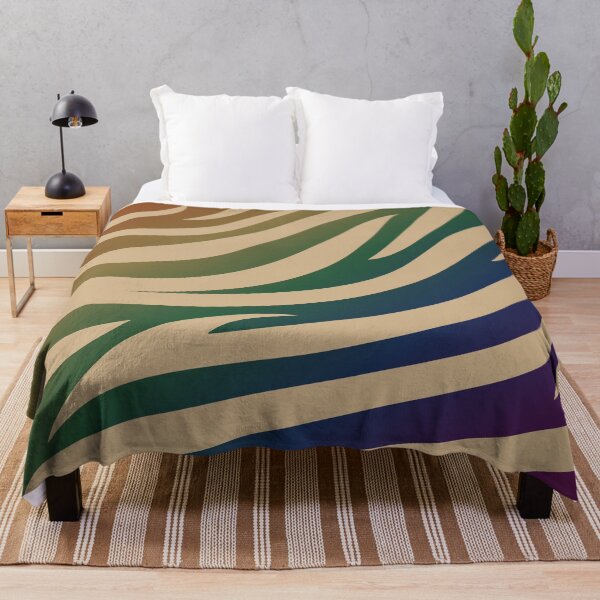 Item preview, Modern Graphic Zebra Print Pattern - Dark Rainbow designed and sold by Frohyou.