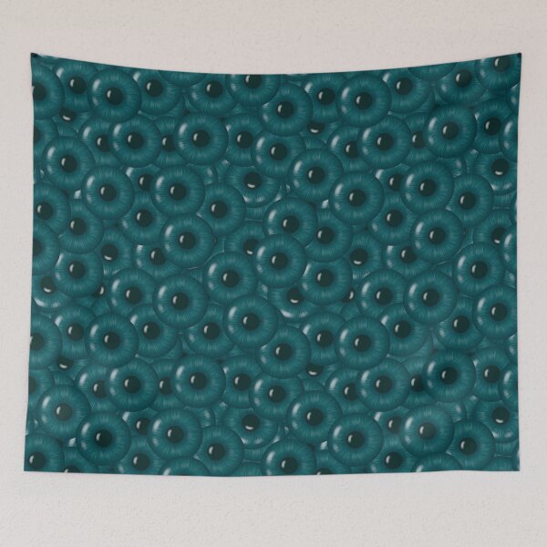 Item preview, The pattern is saturated with dark cyan eyes designed and sold by Cherevan.