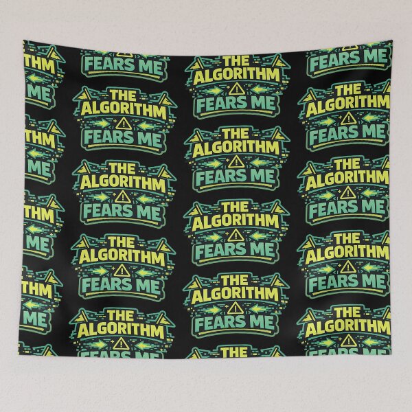 Item preview, The Algorithm Fears Me Funny Internet Humor Typography T-Shirt Glitch Social Media Meme designed and sold by TeeTimeTreasure.