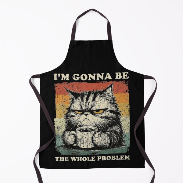 Item preview, I'm Gonna Be The Whole Problem Funny Cat Drinking Coffee Retro Vintage designed and sold by haitrieuic96.