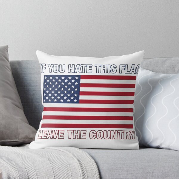 Item preview, If you hate this flag leave the country Patriotic usa flag designed and sold by schnedsthreads.