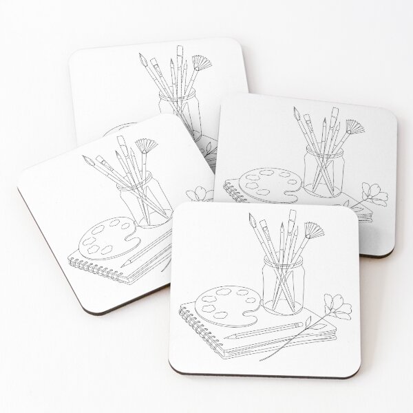 Item preview, Minimal Artist Tools Line Art designed and sold by MWprint.