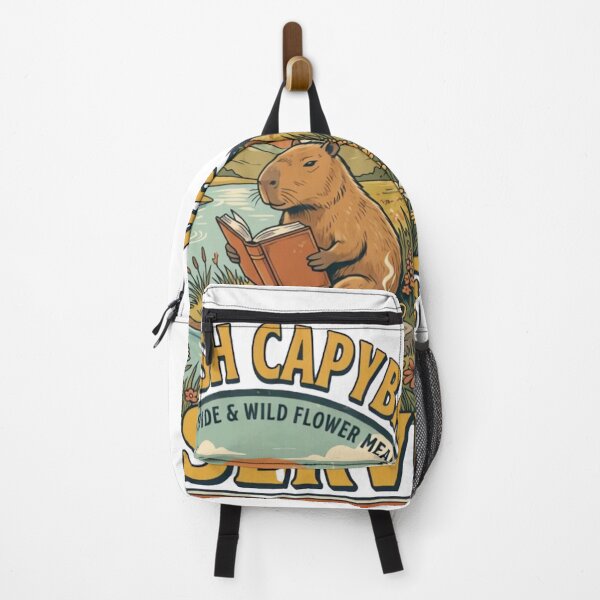 Item preview, Bookish Capybara Reserve Nature's Literary Escape Vintage Reader Design designed and sold by urbinet.