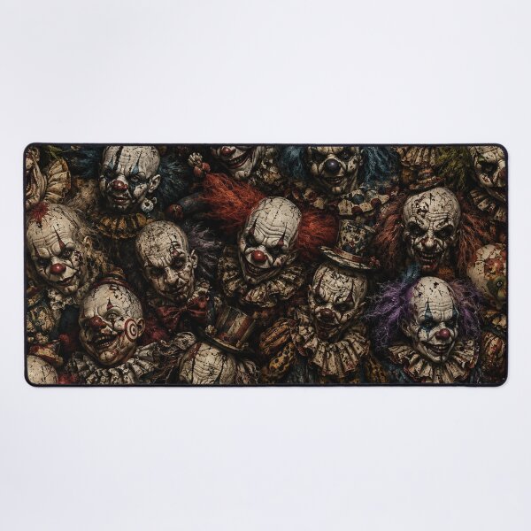 Item preview, Scary Clown All Over Print | Creepy Horror Clown Pattern | Haunted Circus Seamless Gothic Texture designed and sold by getpressedshirt.