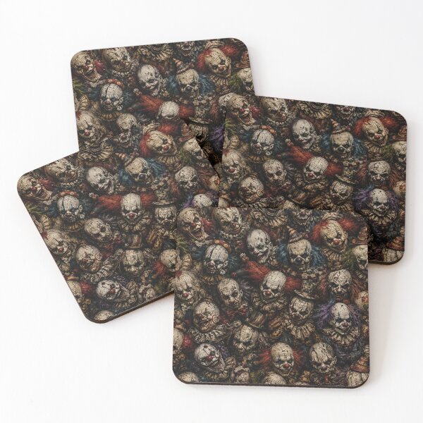 Item preview, Scary Clown All Over Print | Creepy Horror Clown Pattern | Haunted Circus Seamless Gothic Texture designed and sold by getpressedshirt.