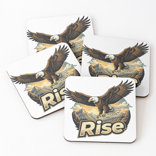 Item preview, Rising powerful eagle above mountains designed and sold by Octaner.