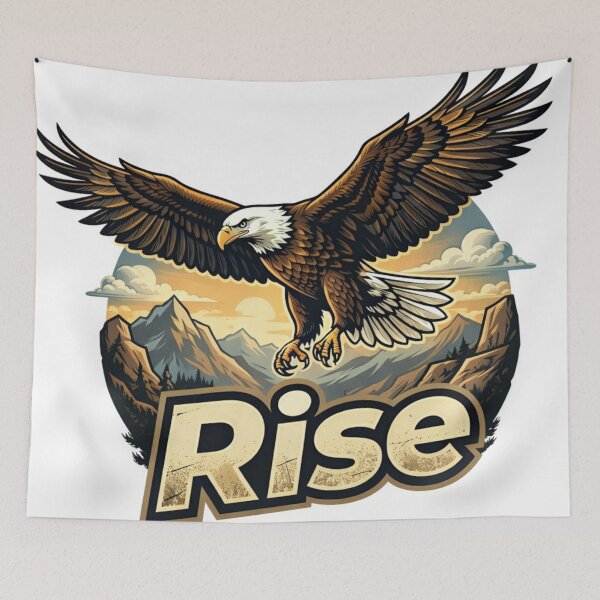 Item preview, Rising powerful eagle above mountains designed and sold by Octaner.