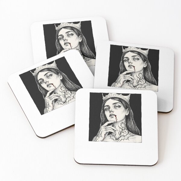 Item preview, Queen – Gothic crown portrait with tattoos designed and sold by OH-MY-GOTH.