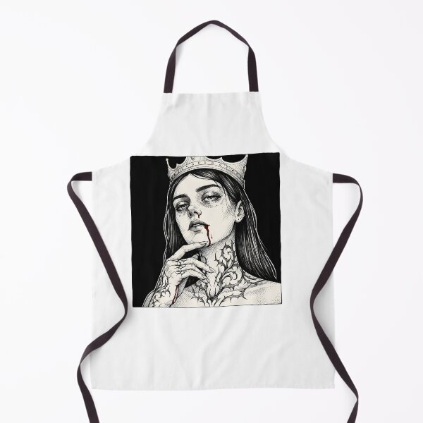 Item preview, Queen – Gothic crown portrait with tattoos designed and sold by OH-MY-GOTH.