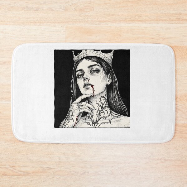 Item preview, Queen – Gothic crown portrait with tattoos designed and sold by OH-MY-GOTH.