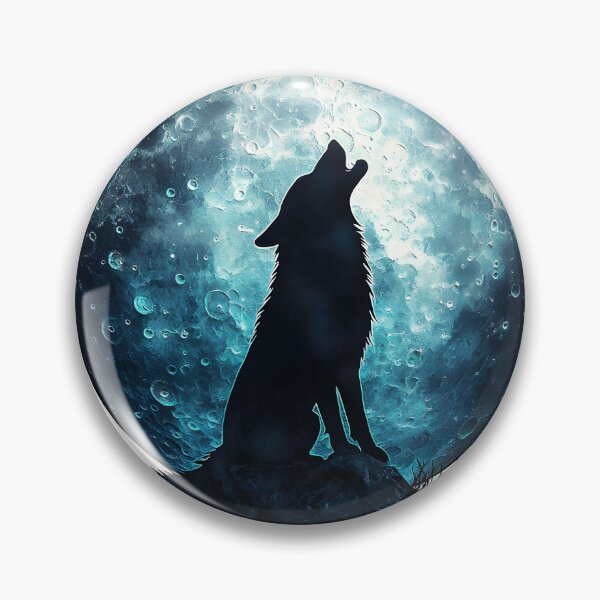 Item preview, 3d Render Of Moonlit Wolf Howling Digital designed and sold by Checho30.