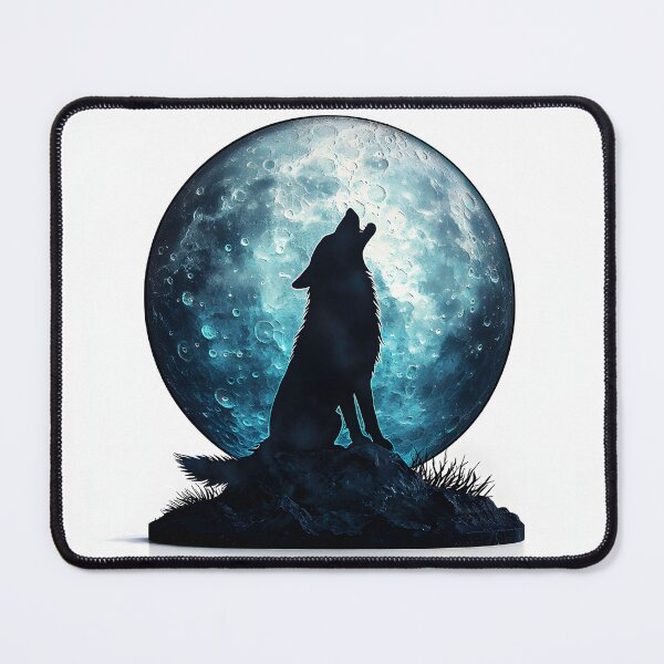 Item preview, 3d Render Of Moonlit Wolf Howling Digital designed and sold by Checho30.