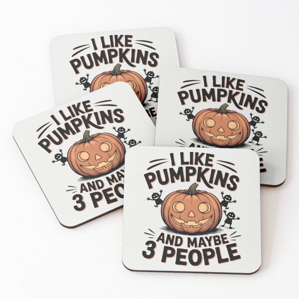 Item preview, I Like Pumpkins and Maybe 3 People – Funny Halloween Pumpkin Design designed and sold by Jollys-ArtShop.