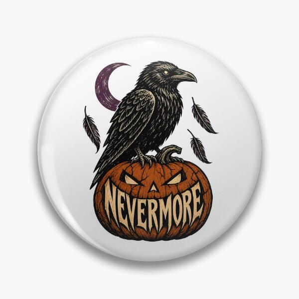 Item preview, Edgar Allan Poe Halloween: Nevermore Pumpkin Raven designed and sold by Fenay Designs.