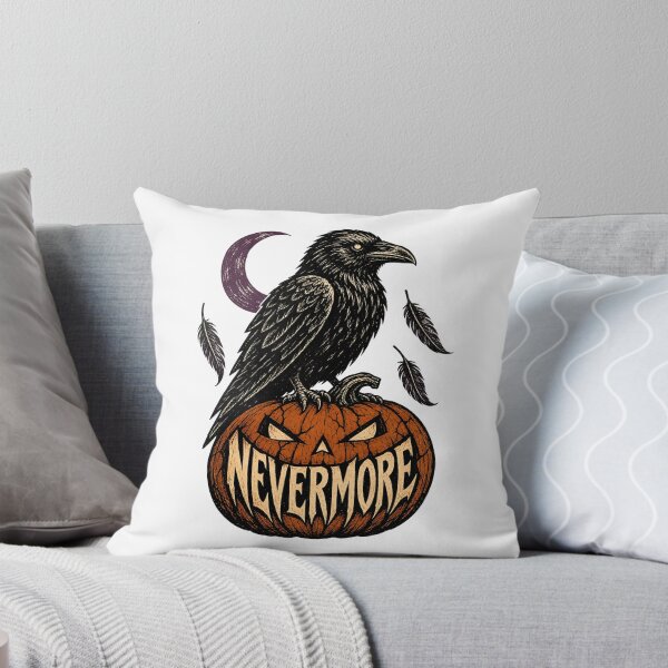 Item preview, Edgar Allan Poe Halloween: Nevermore Pumpkin Raven designed and sold by Fenay Designs.
