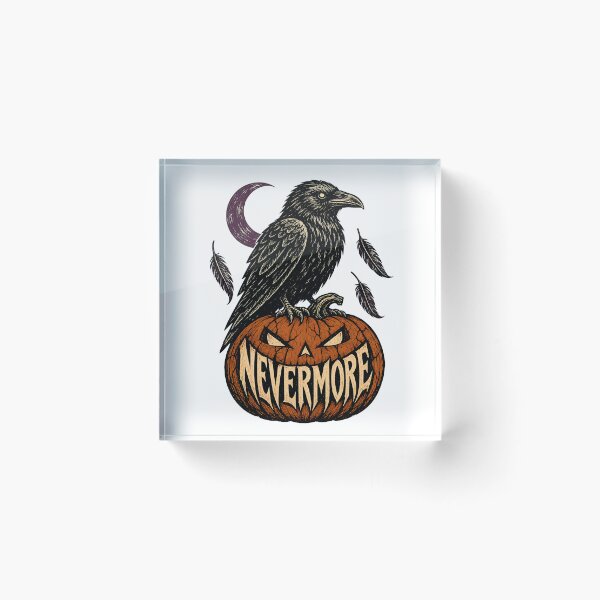 Item preview, Edgar Allan Poe Halloween: Nevermore Pumpkin Raven designed and sold by Fenay Designs.