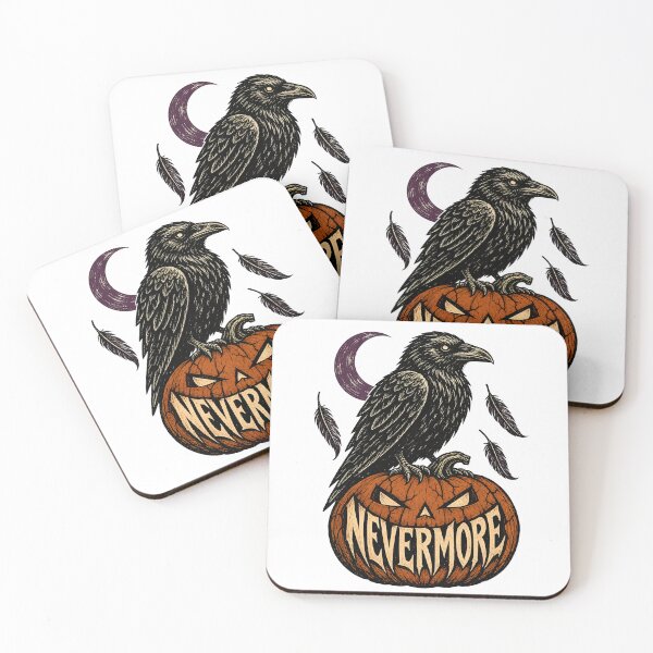 Item preview, Edgar Allan Poe Halloween: Nevermore Pumpkin Raven designed and sold by Fenay Designs.