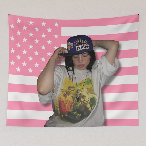 Item preview, Billie Eilish Pink American Flag 2 designed and sold by moonna designs.