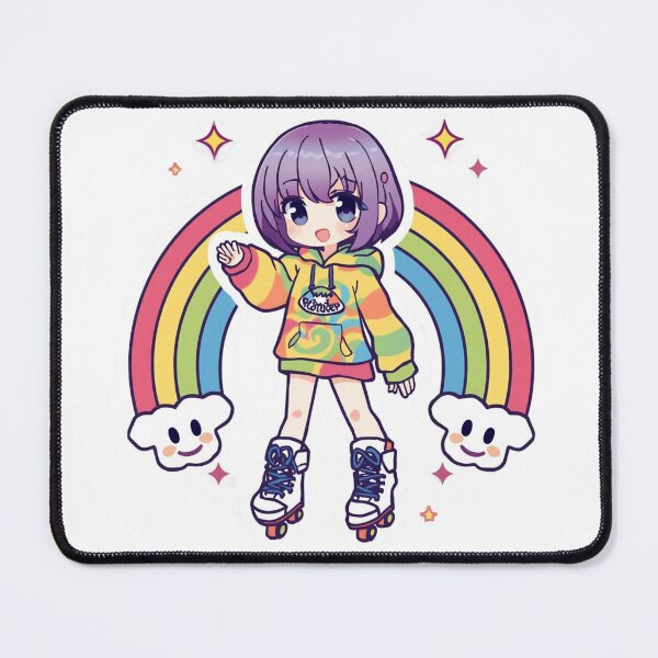 Item preview, Rainbow Skater Graffiti Sticker PNG | Cute Anime Girl on Roller Skates | Kawaii Pastel Aesthetic Vinyl Decal for Laptop, Journal & Water Bottle designed and sold by Stylestickers55.
