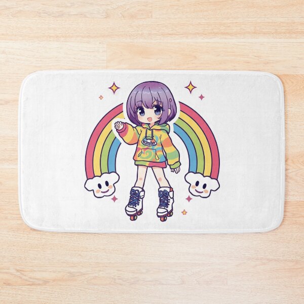 Item preview, Rainbow Skater Graffiti Sticker PNG | Cute Anime Girl on Roller Skates | Kawaii Pastel Aesthetic Vinyl Decal for Laptop, Journal & Water Bottle designed and sold by Stylestickers55.