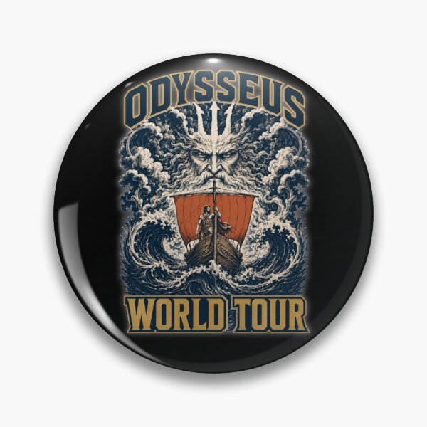 Item preview, Odysseus World Tour Poseidon Storm Poster Design designed and sold by GibasVisuals.
