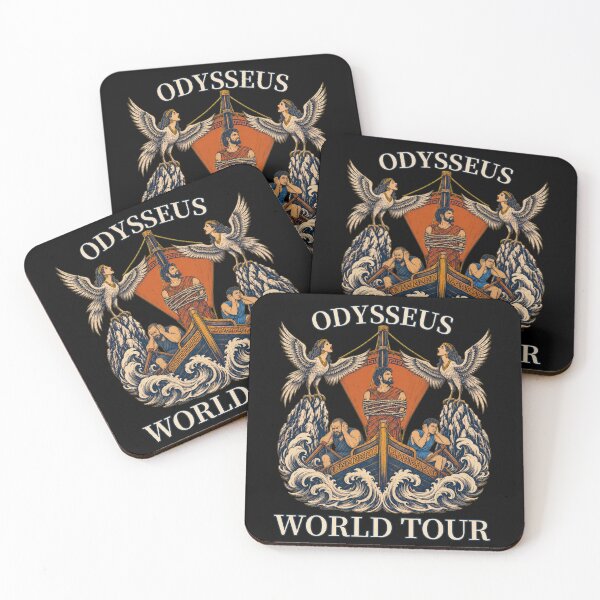 Item preview, Odysseus World Tour Greek Mythology Poster Design designed and sold by GibasVisuals.