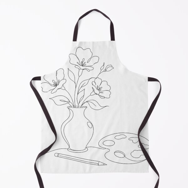 Item preview, Floral Artist Palette Minimal Line Art designed and sold by MWprint.