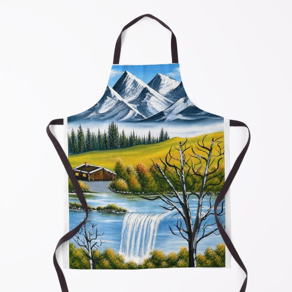 Item preview, Blue Cold Mountains Snowy Waterfall River designed and sold by MarlinMatt.